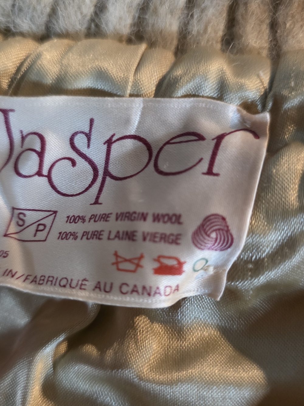 A.P.C. Cream Wool Robe Labelled "Jasper"
